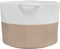 vidaXL - Wasmand - Ø - 55x36 - cm - katoen - bruin - en - wit
