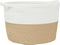 vidaXL - Wasmand - Ø - 60x36 - cm - katoen - beige - en - wit