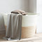 vidaXL - Wasmand - Ø - 60x36 - cm - katoen - beige - en - wit
