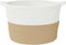 vidaXL - Wasmand - Ø - 60x36 - cm - katoen - beige - en - wit
