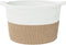 vidaXL - Wasmand - Ø - 60x36 - cm - katoen - bruin - en - wit