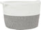 vidaXL - Wasmand - Ø - 60x36 - cm - katoen - grijs - en - wit