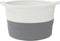 vidaXL - Wasmand - Ø - 60x36 - cm - katoen - grijs - en - wit