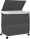 vidaXL - Wasmand - op - wielen - 60x35x60,5 - cm - rattan - grijs