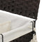 vidaXL - Wasmand - op - wielen - 60x35x60,5 - cm - rattan - donkerbruin