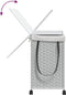 vidaXL - Wasmand - op - wielen - 60x35x60,5 - cm - rattan - wit