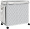 vidaXL - Wasmand - op - wielen - 60x35x60,5 - cm - rattan - wit