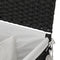 vidaXL - Wasmand - op - wielen - 60x35x60,5 - cm - rattan - zwart
