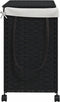 vidaXL - Wasmand - op - wielen - 60x35x60,5 - cm - rattan - zwart