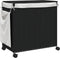 vidaXL - Wasmand - op - wielen - 60x35x60,5 - cm - rattan - zwart