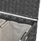 vidaXL - Wasmand - op - wielen - 66x35x60 - cm - rattan - grijs
