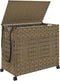 vidaXL - Wasmand - op - wielen - 66x35x60 - cm - rattan
