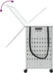 vidaXL - Wasmand - op - wielen - 66x35x60 - cm - rattan - wit