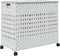 vidaXL - Wasmand - op - wielen - 66x35x60 - cm - rattan - wit