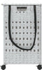 vidaXL - Wasmand - op - wielen - 66x35x60 - cm - rattan - wit