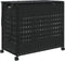 vidaXL - Wasmand - op - wielen - 66x35x60 - cm - rattan - zwart