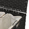 vidaXL - Wasmand - op - wielen - 66x35x60 - cm - rattan - zwart