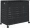 vidaXL - Wasmand - op - wielen - 66x35x60 - cm - rattan - zwart