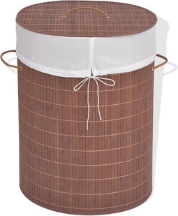 vidaXL - Wasmand - ovaal - bamboe - bruin