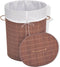 vidaXL - Wasmand - ovaal - bamboe - bruin