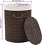 vidaXL - Wasmand - ovaal - bamboe - donkerbruin
