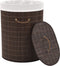 vidaXL - Wasmand - ovaal - bamboe - donkerbruin