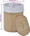 vidaXL - Wasmand - ovaal - bamboe - natuurlijk