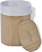 vidaXL - Wasmand - ovaal - bamboe - natuurlijk