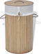 vidaXL - Wasmand - ovaal - bamboe - natuurlijk