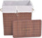 vidaXL - Wasmand - rechthoekig - bamboe - bruin