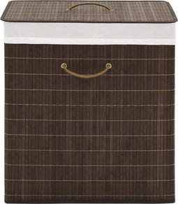 vidaXL - Wasmand - rechthoekig - bamboe - donkerbruin