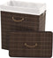 vidaXL - Wasmand - rechthoekig - bamboe - donkerbruin