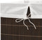 vidaXL - Wasmand - rechthoekig - bamboe - donkerbruin