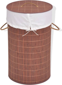 vidaXL - Wasmand - rond - bamboe - bruin