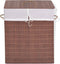 vidaXL - Wasmand - rond - bamboe - bruin