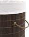 vidaXL - Wasmand - rond - bamboe - donkerbruin