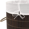 vidaXL - Wasmand - rond - bamboe - donkerbruin