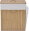 vidaXL - Wasmand - rond - bamboe - natuurlijk