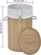 vidaXL - Wasmand - rond - bamboe - natuurlijk