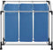 vidaXL - Wassorteerder - met - 3 - zakken - staal - blauw