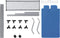 vidaXL - Wassorteerder - met - 3 - zakken - staal - blauw