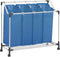 vidaXL - Wassorteerder - met - 4 - zakken - staal - blauw