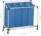 vidaXL - Wassorteerder - met - 4 - zakken - staal - blauw