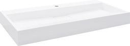 vidaXL - Wastafel - 100x46x11 - cm - mineraal - gegoten/marmer - gegoten - wit