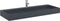 vidaXL - Wastafel - 120x46x11 - cm - mineraal - gegoten/marmer - gegoten - antraciet