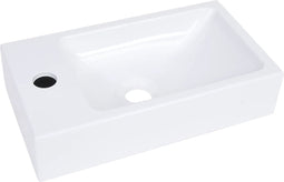 vidaXL - Wastafel - 400x220x90 - mm - SMC - wit