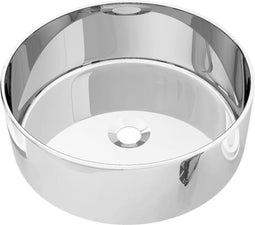 vidaXL - Wastafel - 40x15 - cm - keramiek - zilverkleurig