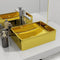 vidaXL - Wastafel - 41x30x12 - cm - keramiek - goudkleurig