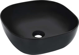 vidaXL - Wastafel - 42,5x42,5x14,5 - cm - keramiek - zwart