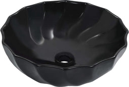 vidaXL - Wastafel - 46x17 - cm - keramiek - zwart